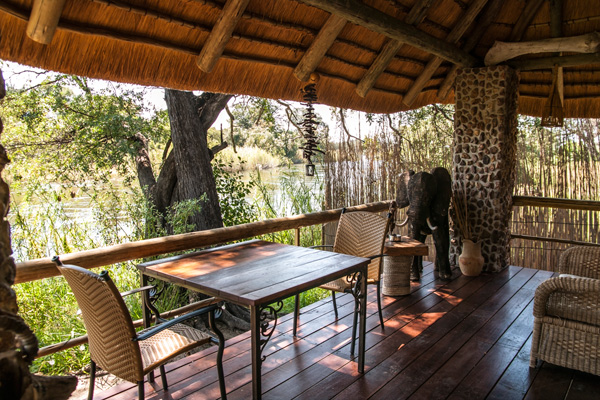 Terrace with view onto the Kavango river